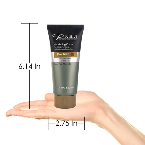 Vista 4 de Crema nutritiva Premier del Mar Muerto para hombres, humectante facial ligero y suave, colección clásica, antienvejecimiento, crema facial, crema