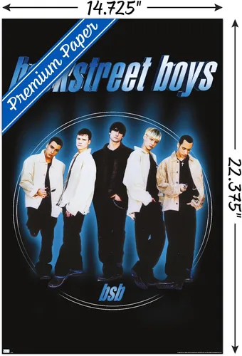 Vista 3 de Trends International Backstreet Boys - Póster de pared circular, 14.72 x 22.37 pulgadas, versión premium sin marco