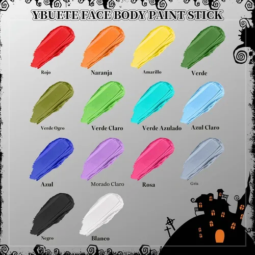 Vista 5 de YBUETE Palo de pintura a base de agua blanca para Halloween SFX Maquillaje Blanco