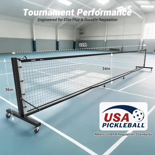 Vista 13 de Fostoy Pickleball Net, Pro Aluminum Frame with Dual-Side Tensioning System
