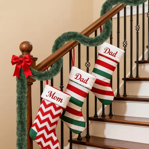 Vista 7 de Guirnalda de oropel de Navidad de 15,2 m, guirnalda metálica gruesa verde oscuro con diseño de torsión para árbol de Navidad, decoraciones