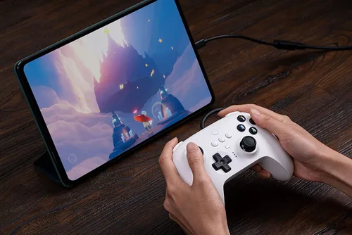 Vista 6 de 8Bitdo Ultimate Wired Controller, USB Wired Controller for PC Windows 10, Android, Steam Deck, Raspberry Pi and Switch (White)