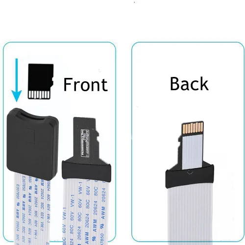 Vista 8 de ASHATA Adaptador de cable de extensión de tarjeta SD a Mini SD, extensor flexible con funda, cable extensor TF a TF para impresora
