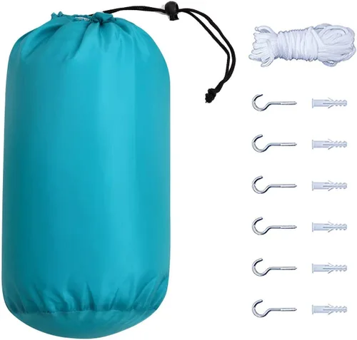 Vista 8 de Tebery Toldo de cama para cama tamaño King, red de pantalla extra grande con bolsa de transporte, kit de 2 aberturas para colgar