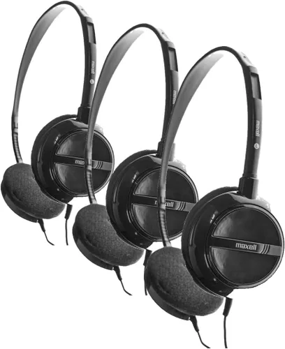Vista 2 de Maxell Auriculares estéreo ligeros, color blanco