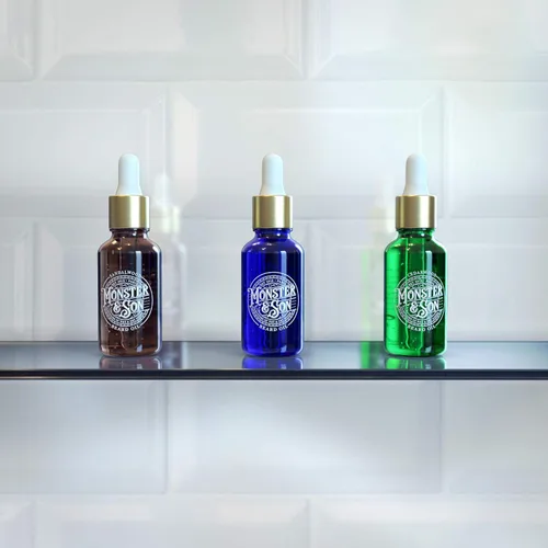 Vista 4 de Monster&Son Paquete variado de aceite para barba prensado en frío x3 – Ayuda a hidratar, peinar y promover el crecimiento del cabello nuevo – rico