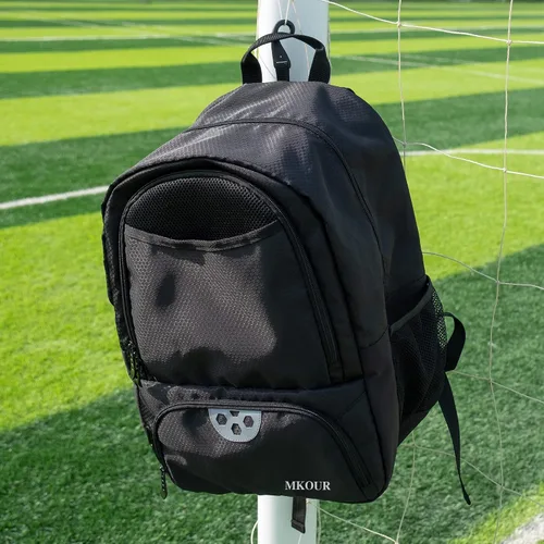 Vista 5 de Mkour Bolsa de fútbol – Mochila de voleibol con compartimento para pelotas y soporte
