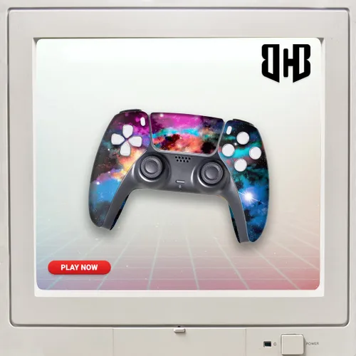 Vista 64 de Battman Custom PS-5 Controller Wireless compatible with Play-Station 5 Console by BCB Controllers Proudly Customized in USA with Permanent