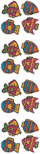 Vista 5 de Jillson Roberts - Pegatinas prismáticas, familia india americana, 12 unidades (S7128)