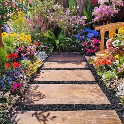 Vista 7 de GreatBuddy Rocas de río negro de 15 libras para paisajismo, guijarros negros pulidos de 1-2 pulgadas, rocas decorativas para plantas