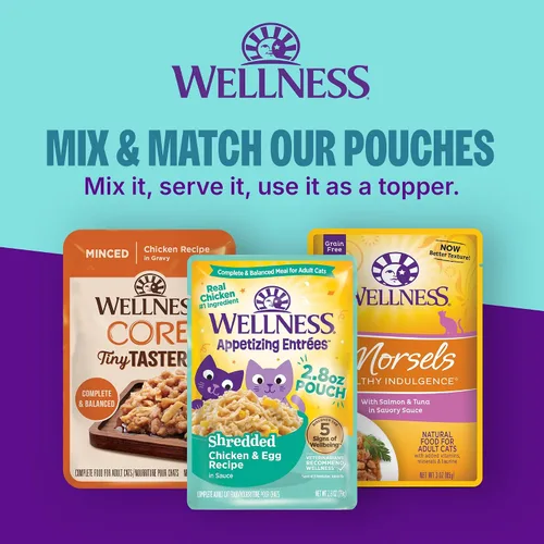 Vista 8 de Wellness CORE Signature Selects - Alimento húmedo enlatado grueso para gatos adultos, natural, rico en proteínas, sin granos, receta de carne de res
