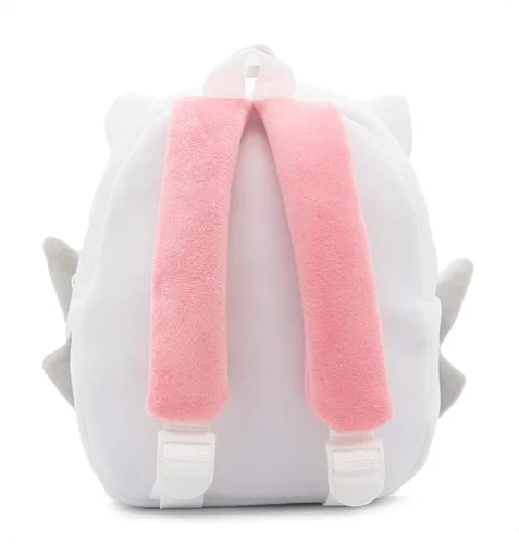 Vista 9 de Ladyzone Mochila para niños pequeños con diseño de animales del zoológico, bonita bolsa de felpa de dibujos animados de 10 pulgadas para niños