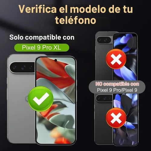 Vista 2 de YWXTW Protector de lente de cámara para Google Pixel 9 Pro XL 2024 (no para 9 Pro), [cobertura completa de metal] Protector de pantalla de vidrio