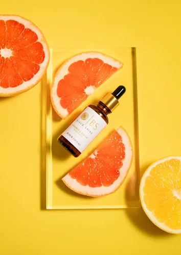 Vista 3 de Black Shine - Suero de vitamina C con ácido hialurónico, suero iluminador para cara con % 20 de vitamina C