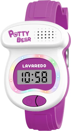 Vista 8 de Reloj para niños y niñas, temporizador para ir al baño y luces LED coloridas, música recuerda a los niños que es hora de ir al baño, regalo