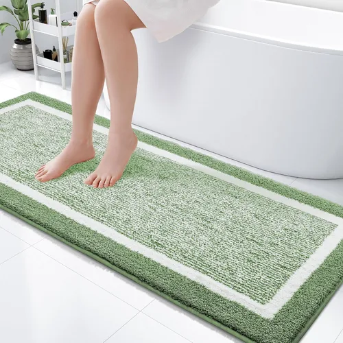 Vista 90 de OLANLY Alfombras de baño 24x16, tapetes de baño extra suaves y absorbentes de microfibra, antideslizantes, lavables a máquina, secan rápido