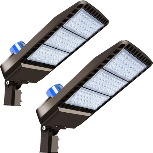 Vista 11 de Juyace Luz LED de estacionamiento de 240 W con fotocélula 36000LM 5000K, luz de inundación de seguridad IP65 del atardecer al amanecer al aire libre