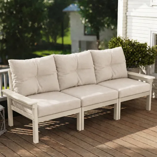 Vista 57 de Juego de muebles de patio HDPE de 13 piezas con mesas