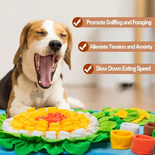 Vista 2 de Alfombrilla de olfateo para perros, alfombrilla de olfateo para mascotas para perros pequeños y medianos, alfombrilla de olfateo interactiva