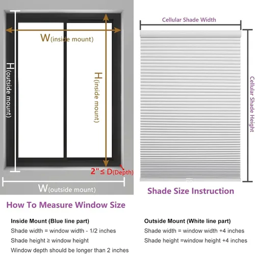 Vista 7 de Changshade - Persianas personalizadas de panal opacas sin cordones para ventanas interiores, persianas de panal para habitación con oscurecimiento