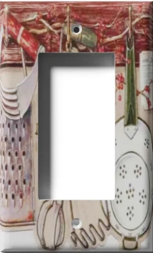 Vista 12 de Placa decorativa de tapa de salida - Utensilios de cocina - Receptáculo doble dúplex