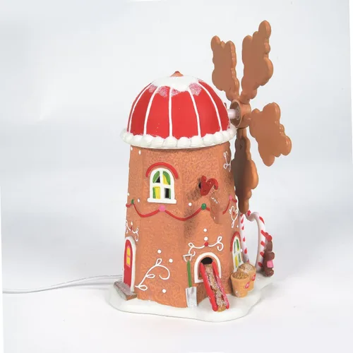 Vista 5 de Department 56 North Pole Village - Molino de galletas de jengibre animado, 7.64 pulgadas, multicolor