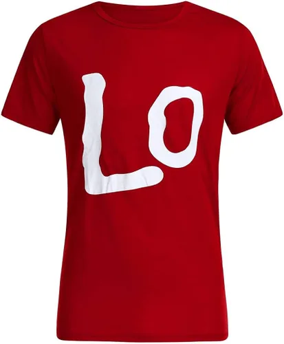 Vista 3 de aihihe Conjunto de camisas a juego para parejas para hombres y mujeres, estampado de letras, camiseta para pareja, blusa, ropa, San Valentín