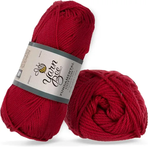 Vista 28 de Hilo Bee 4 - Mediano – Rollo Suave – 164 Yardas de Hilo de Algodón Mercerizado para Tejer Mantas, Sombreros y Más – Suministros para Artesanías