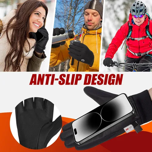 Vista 5 de RIGWARL Guantes térmicos de invierno Thinsulate 3M impermeables y resistentes al viento -10F para hombres y mujeres