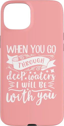 Vista 9 de iPhone 16 Bible Verse Isaiah 43:2 Christian Quote Motivational Gifts Case