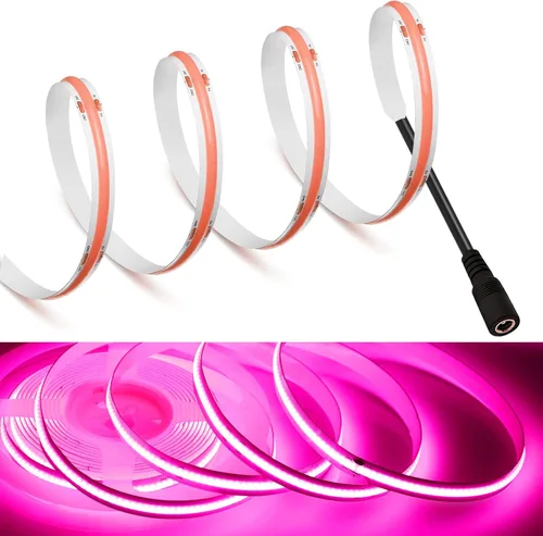 Vista 25 de MDee】Tira de luces LED COB de 3000K blanco cálido 1.64 pies/0.5m 5V cinta de luces LED flexibles CRI 90+ 800LM/m 320LEDs/m para decoración