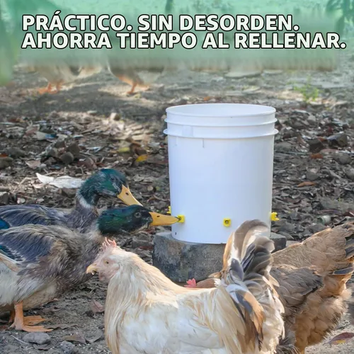 Vista 2 de Tetinas para regar pollo, montaje lateral horizontal, sistema automático de agua antifugas para aves de corral, adecuado para pollos, pato