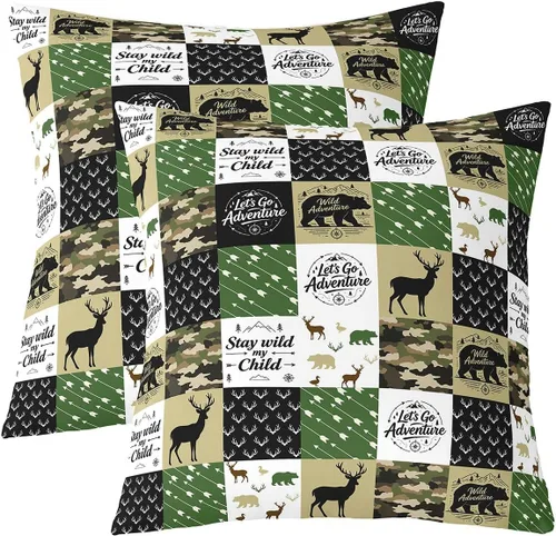Vista 30 de Juego de 2 fundas de almohada con estampado de piel de vaca de 16"x16", fundas de cojín de piel de vaca para sala de estar, dormitorio, casa