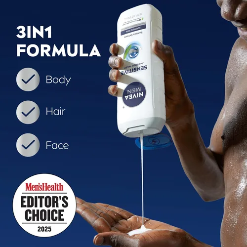 Vista 2 de Jabón corporal Nivea para hombres, 16.9 onzas (paquete de 3)