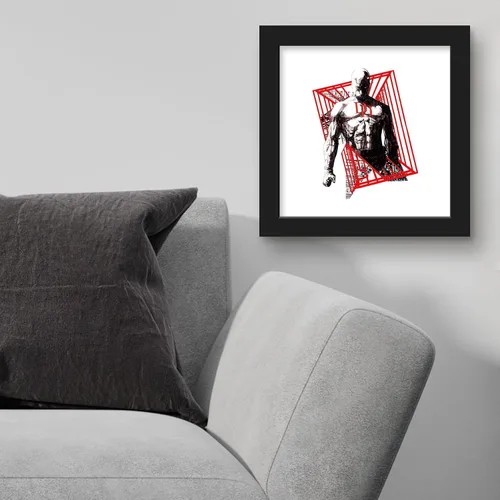 Vista 3 de Trends International Gallery Pops Marvel Comics Daredevil - Póster geométrico de tinta de diablo, arte de pared, 12.00 x 12.00 pulgadas, versión