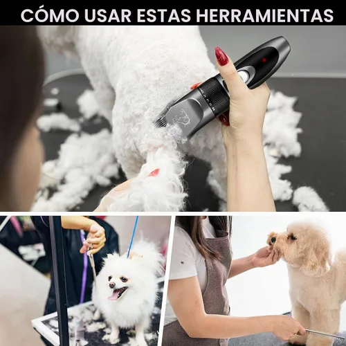 Vista 6 de Cortapelos profesionales para perros, kit recargable de aseo