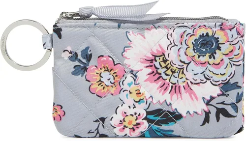 Vista 15 de Cartera de lujo de sarga con cremallera y protección RFID para mujer