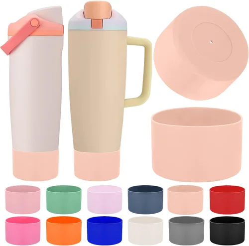 Vista 34 de Mity rain 2 piezas de botas protectoras de silicona para botellas y vasos FreeSip Sway de Owala de 30 oz y 40 oz - Accesorios para owala, mejora