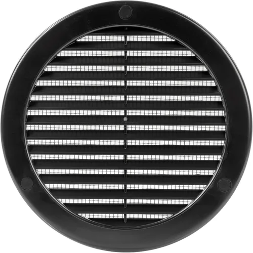 Vista 11 de Paquete de 10 cubiertas redondas de ventilación de aire de 4 pulgadas – Deflector de ventilación de aire Soffit de plástico blanco con malla
