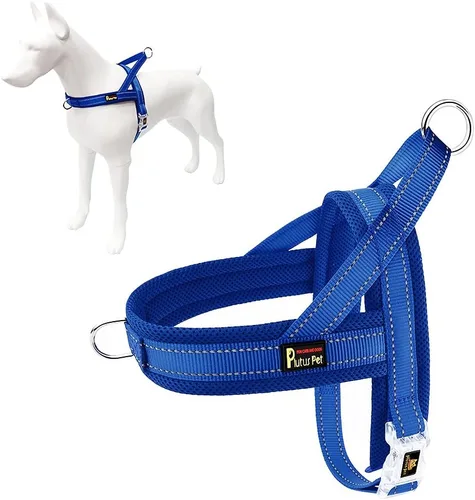 Vista 6 de Plutus Pet - Arnés antitirones para cachorros y perros pequeños, acolchado de malla transpirable Adjustable Reflective with Handle, Escape Proof