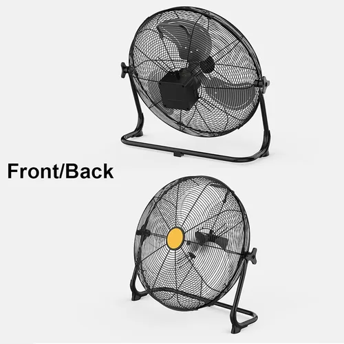 Vista 2 de Portable Camping Fan, Solar Fan, Solar Powered Fan, Oscillating Floor Fan, For Outside,Travel,Chicken Coop,Dog