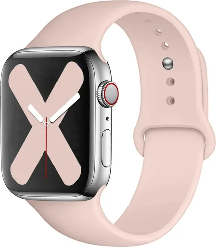 Vista 17 de Saucyi Compatible con Apple Watch Band 1.614 in 1.575 in 1.496 in 1.929 in 1.772 in 1.732 in 1.654 in, correa deportiva de silicona suave con cierre