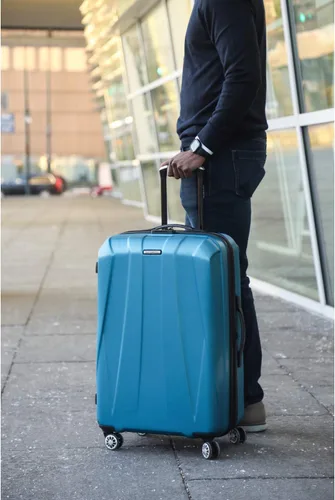 Vista 3 de Samsonite, Centric 2 - Maleta rígida expansible con ruedas giratorias, Azul Caribe