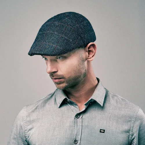Vista 5 de Sterkowski Ivy Five Harris Tweed Gorra plana para hombre y mujer Clásico elegante cálido 5 paneles Ivy