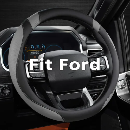 Vista 20 de West Llama Funda para volante de automóvil para Ford F-150, F-250, F-350, Expedition (Negro, tamaño grande)