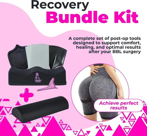 Vista 2 de BBL - Kit de almohada para después de la cirugía, elevador de asiento de inodoro, recuperación BBL, kit de almohada postcirugía BBL con espuma