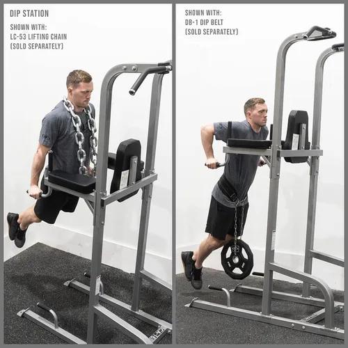 Vista 6 de Valor Fitness Power Tower - Estación de inmersión - Entrenamiento funcional - Pull Ups Chin Ups Rodilla Levanta Pierna Levanta Dips Machine Push Ups