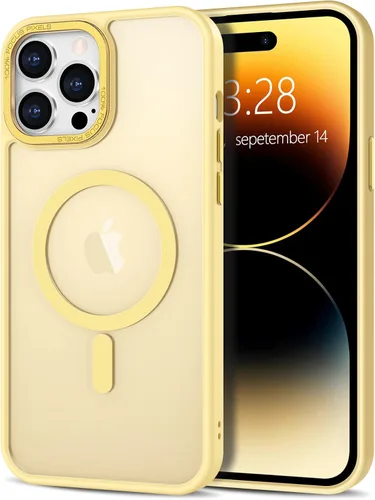 Vista 84 de Anuck - Funda magnética para iPhone 11 compatible con MagSafe, carcasa trasera mate translúcida dura, borde de TPU, delgada, resistente a impactos