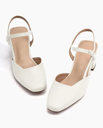 Vista 3 de Rilista Zapatos de tacón bajo y grueso para mujer, tacón cuadrado cerrado, para boda, fiesta, vestido