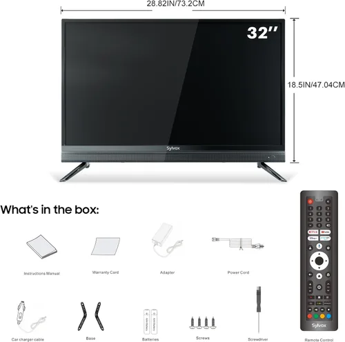 Vista 10 de SYLVOX TV RV de 32 pulgadas, TV de 12 V para autocaravana, 1080P Smart TVs
